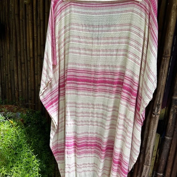 Pink Stripped Poncho - Picture 2 of 3